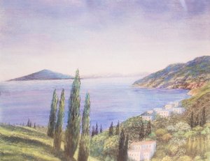 イタリアの情景、1999（パステル） 作： Margo Starkey